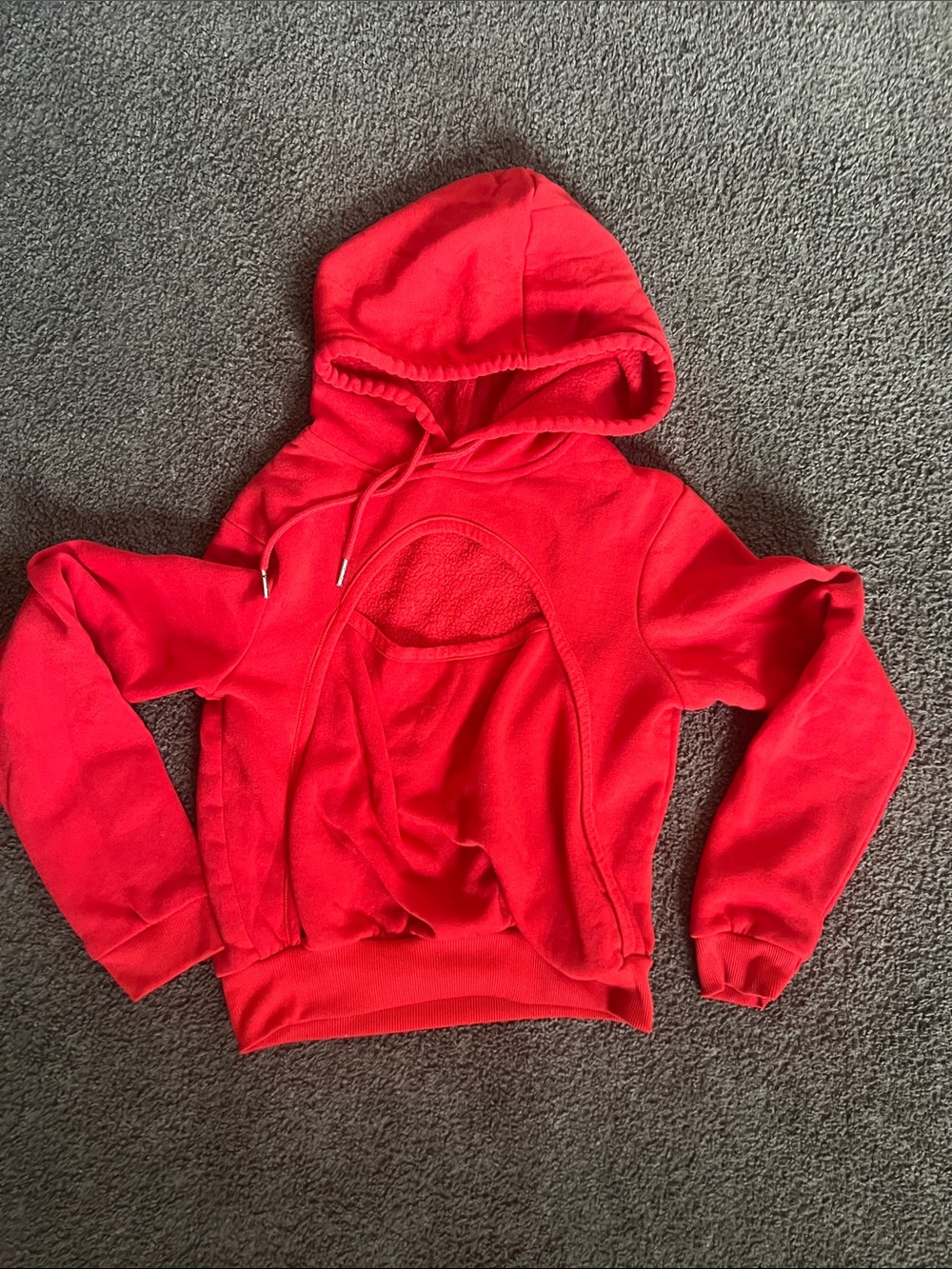 Miss Selfridge Bright Red Kids Hooded Pullover